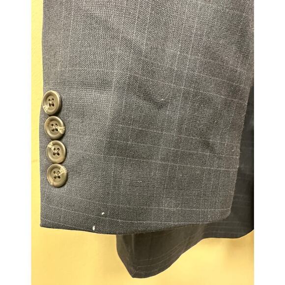 Ralph Lauren Men's Navy Blue Grey Wool Cashmere Blend Blazer Jacket Size 44L - Picture 6 of 13